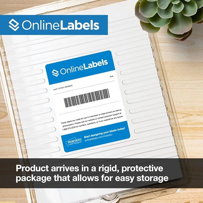 4 x 4 Square Label - Pack of 400 Labels, 100 Sheets - Inkjet/Laser Printer - Online Labels