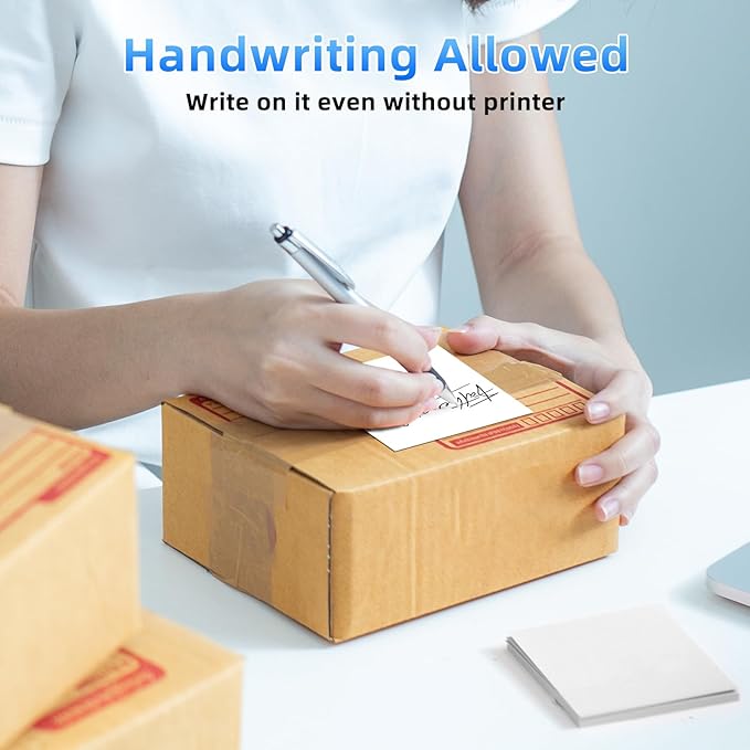 4x6 Thermal Labels, 1 Packs of 500 4x6 Fold Labels - Compatible with JADENS, ASprink, Phomemo, Rollo, Zebra, Omezizy and Other Thermal Printers