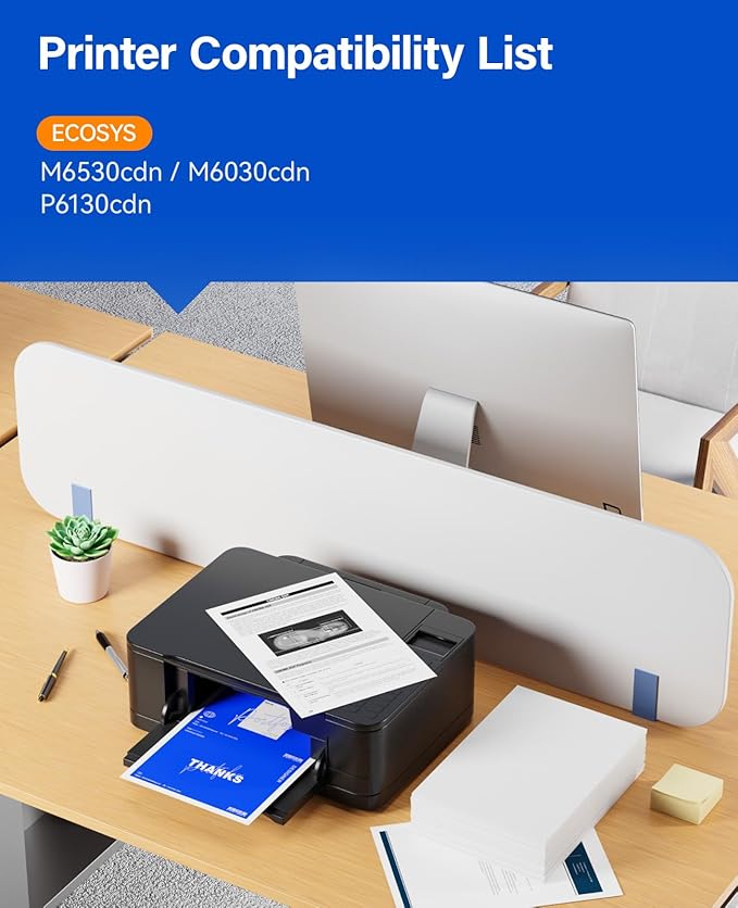 TK-5142 TK5142 Toner Cartridge 4-Pack High Yield Replacement for TK-5142K TK-5142C TK-5142M TK-5142Y Compatible with Kyocera ECOSYS M6530cdn M6030cdn P6130cdn Laser Printer Black Cyan Magenta Yellow