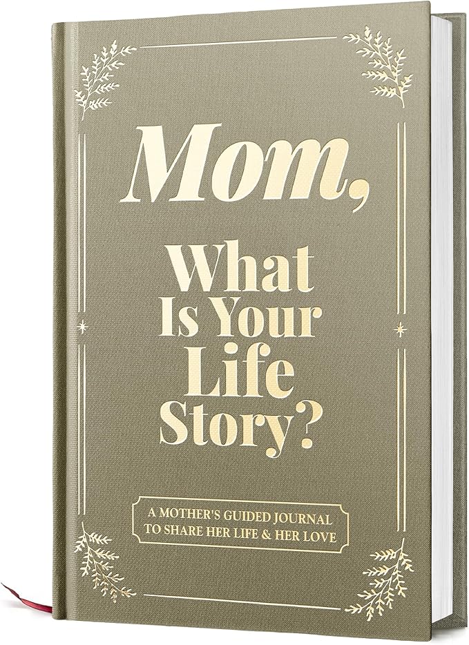 Gifts for Mom from Daughter, Son - Personalized Mothers Day Gifts for mom, Wife, Women - Moms Birthday Gift Ideas, Birthday gifts for moms - Moms Guided Journal Life Story, Mom Story Book to Fill Out