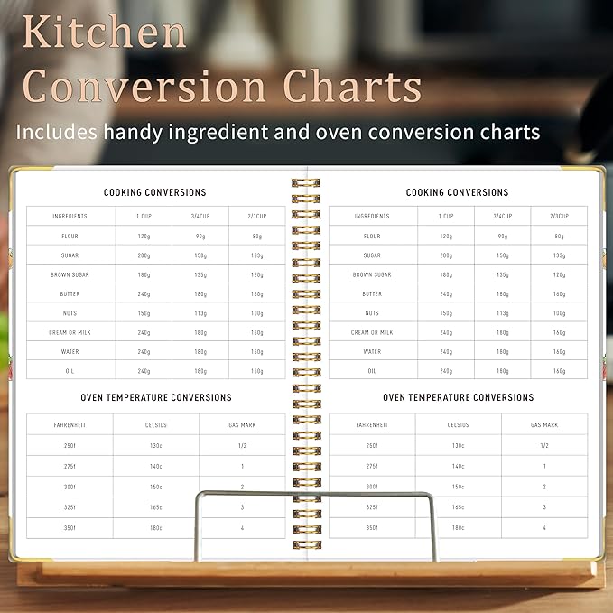 Blank Recipe Book to Write in Your Own Recipes, Blank Cookbook with 175 Pages for Family Cooking Lover, Recipe Notebook with Tab Sticker Sheets, Recipe Journal, Hardcover, 7.5" x 9.5"