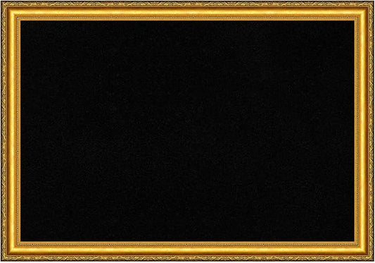 Amanti Art Black Cork Board for Wall, 28x40 Vision Board with Gold Wood Frame, Large Corkboard Office Decor for Home Organization, Traditional Corkboard Pinboard to display items for home organization