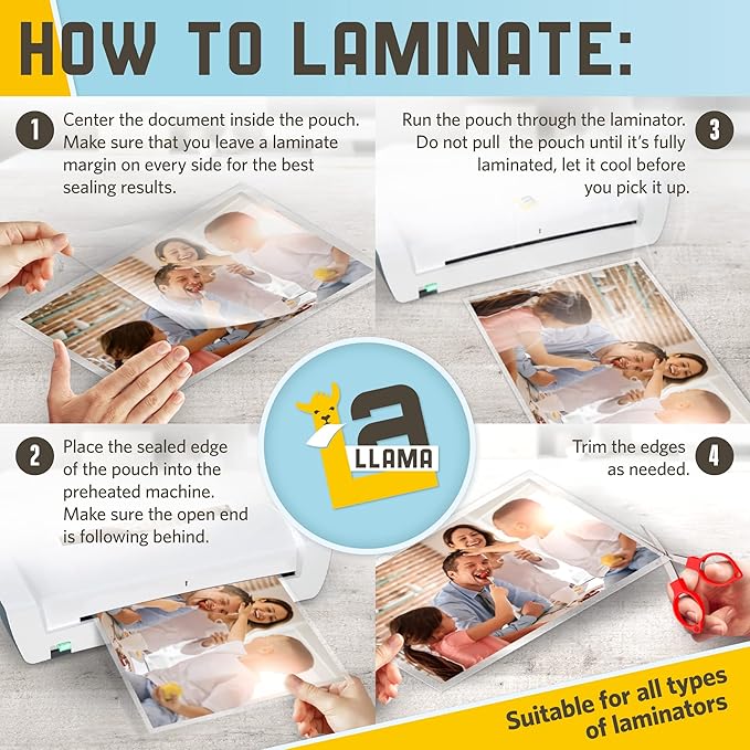 Matte Thermal Laminating Pouches, 9 x 11.5 Inches, 3 Mil Thick, Matte Finish, 50 Pack, Fitted for Letter Size Laminating Sheets 8.5 x 11