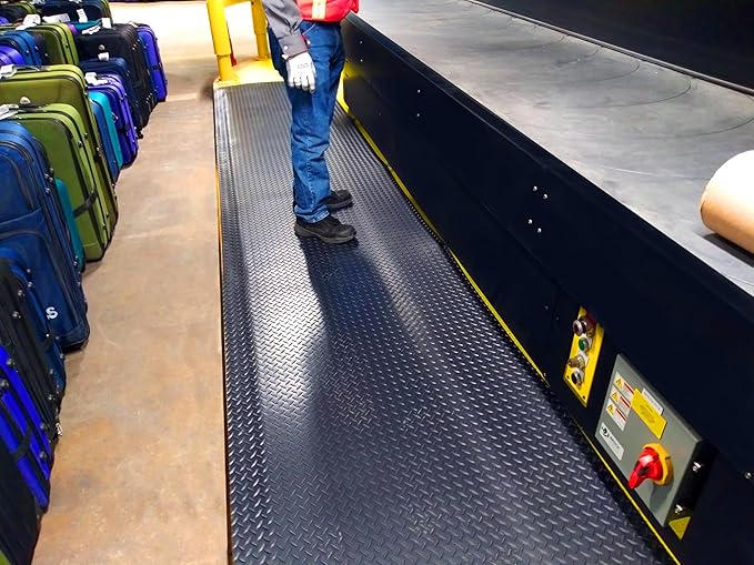 Rhino Mats, American Classic Diamond Anti-Fatigue Mats, Industrial Ergonomic Comfort Standing Mat for Work, Home, Garage, Office, Kitchen or Anywhere (Black 9/16" Thick, 3 FT. x 25 FT.)