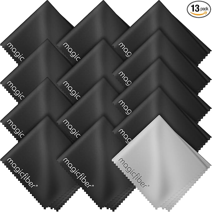 MagicFiber Microfiber Cleaning Cloth, 13 Pack - Premium Cloth for Glasses, Lens, Screens & More