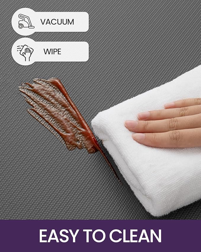 DEXI Kitchen Mat Cushioned Anti Fatigue, Non Slip Waterproof Comfort Standing Floor Rug for Kitchen, Office, Sink, Laundry, 48x20, Grey