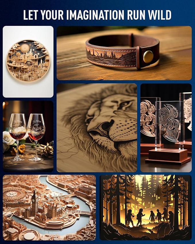 OMTech 60W CO2 Laser Engraver, 16"x24" Laser Engraving Machine with 2 Way Pass Air Assist Digital Control Panel RDWorks, Commercial Laser Cutter Cutting Etching Machine for Wood Glass Acrylic More