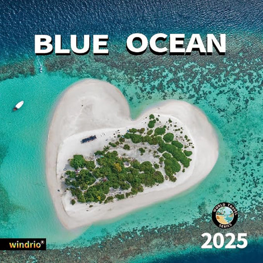 2025 Wall Calendar,Calendar 2025, January 2025 - December 2025, Wall Calendar Ocean Beaches, 12" x 24" Opened,Full Page Months Thick & Sturdy Paper for Calendar Organizing & Planning