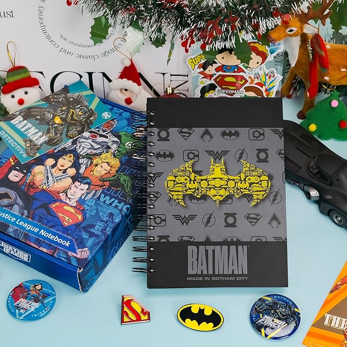 Hero Theme Academic Planner Notebook, Weekly Monthly Daily Agenda, Custom Date Organizer for Time Management, Spiral Bound Planner with Colorful Tabs,Datebooks for Student, Workers (Black and Grey)