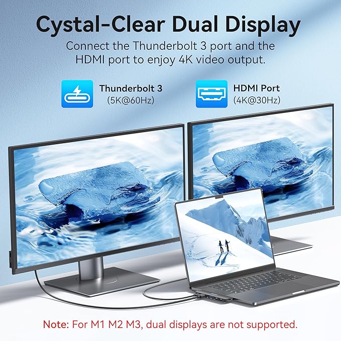 USB C Adapter HDMI USB Multiport Hub,8 in 2 Accessories with HDMI,Thunderbolt 3,USB C and 3 USB A 3.0 Data Ports SD TF Card Reader, Audio(Black)