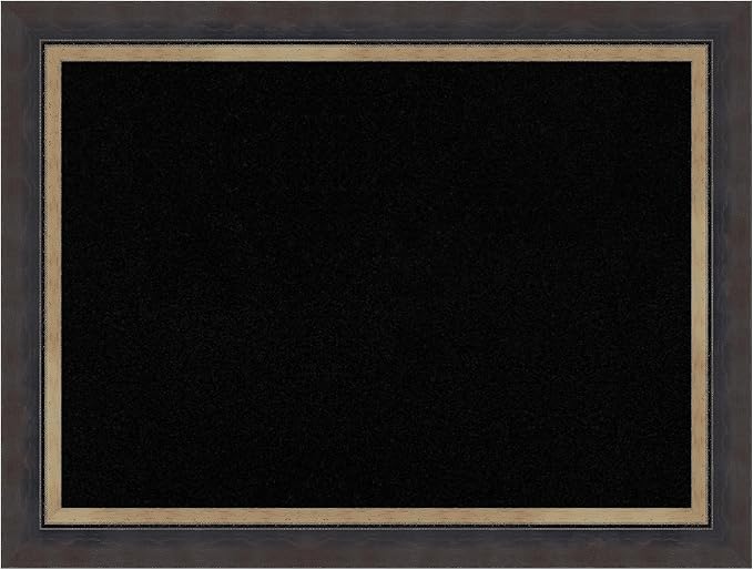 Amanti Art Black Cork Board for Wall, 25x33 Vision Board with Black Wood Frame, Medium Corkboard Office Decor for Home Organization, Casual Corkboard Pinboard to Display Items for Home Organization