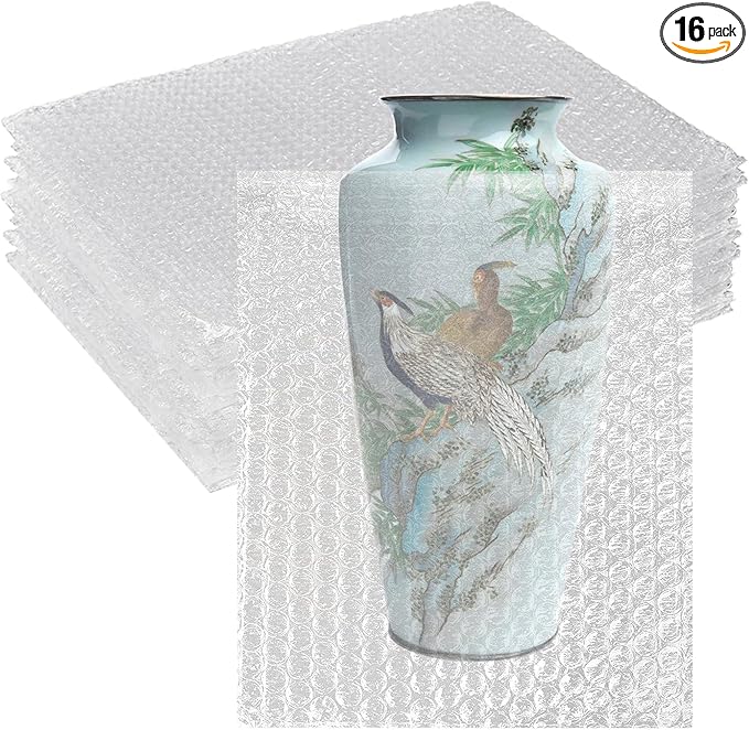 Bubble Out Bag16x20 Inch, 16 Pack Clear Bubble Pouches Wrap bags for Packaging, Double Walled Shockproof Bubble Cushioning Wrap Bag for Packing, Storage and Moving Supplies for Dishes