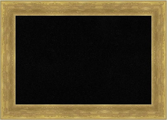 Amanti Art Black Cork Board for Wall, 15x21 Vision Board with Gold Wood Frame, Small Corkboard Office Decor for Home Organization, Modern Corkboard Pinboard to Display Items for Home Organization in
