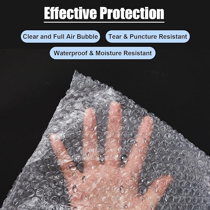 10 Pack 24 * 28 Inch Extra Large Bubble Pouches Clear Bubble Pouch Wrap Bags for Packing Shockproof Cushioning Wrap Bag for Shipping Moving Fragile Dishes China Plates Painting Fragile Items
