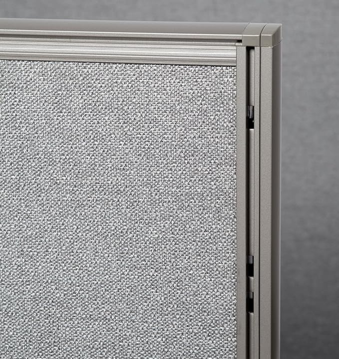 GOF Freestanding L Shaped Office Partition, Large Fabric Room Divider Panel, 36" D x 96" W x 48" H