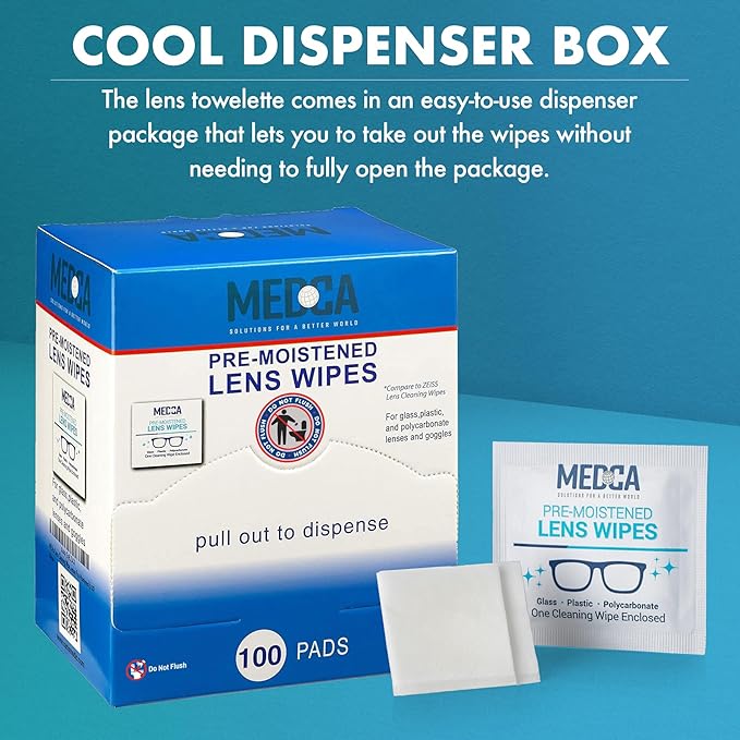 Premoistened Lens and Glass Cleaning Wipes - Portable Travel Cleaner for Glasses, Camera, Cell Phone, Smartphone, and Tablet - Disposable, Quick Drying, Streak Free - Bulk Pack of 5000