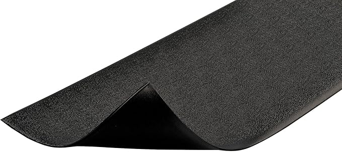Notrax 411 Sof-Tred™ 3' x 12' x 3/8" Anti Fatigue Mat, Enhanced Slip Resistance with Beveled Edges and Pebbled Surface, Ideal for Industrial and Commercial Workplaces, Black, 411S3312BL