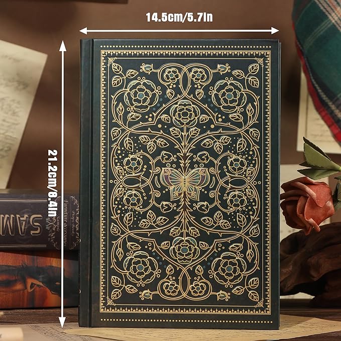 Line Notebooks for Women Men, A5 Aesthetic Hardcover Ruled Diary, 100 GSM Journals for Writing for Work, Note Taking, Office School