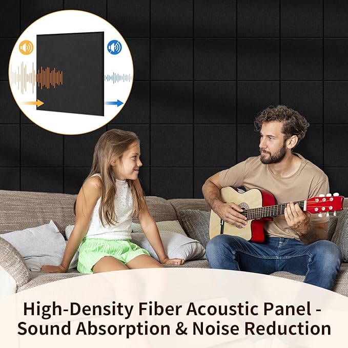 Smarpau Large Cork Board, Black Bulletin Board for Walls 48"x36", 12 Pack Pin Board Felt Wall Tiles with 35 Pushpins 50 Removable Security Stickers, Cork Boards for Office Home Decoration