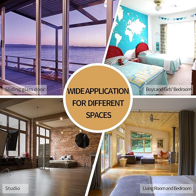 BONZER 룸 디바이더 커튼, 토탈 프라이버시 벽 그로밋 단열 와이드 암막 커튼, 침실 거실용, 길이 243.8cm(96인치) x 너비 177.8cm(8인치) x 너비 15.8cm(5.8피트), 패널 1개, 다크 그레이