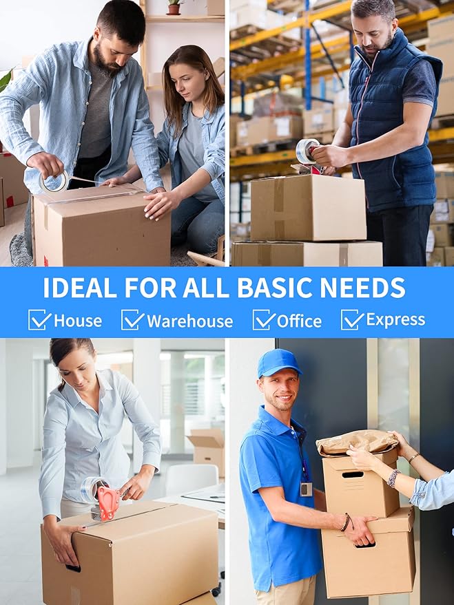 JARLINK Clearer Packing Tape 24 Rolls, Heavy Duty Packaging Tape for Shipping Packaging Moving Sealing, 2.7mil Thick, 1.88 inches Wide, 60 Yards Per Roll, 1440 Total Yards