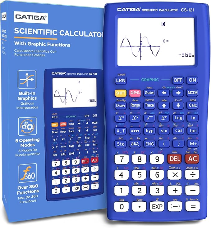 Scientific Calculator with Graphic Functions - Multiple Modes with Intuitive Interface - Perfect for Beginner and Advanced Courses, High School or College