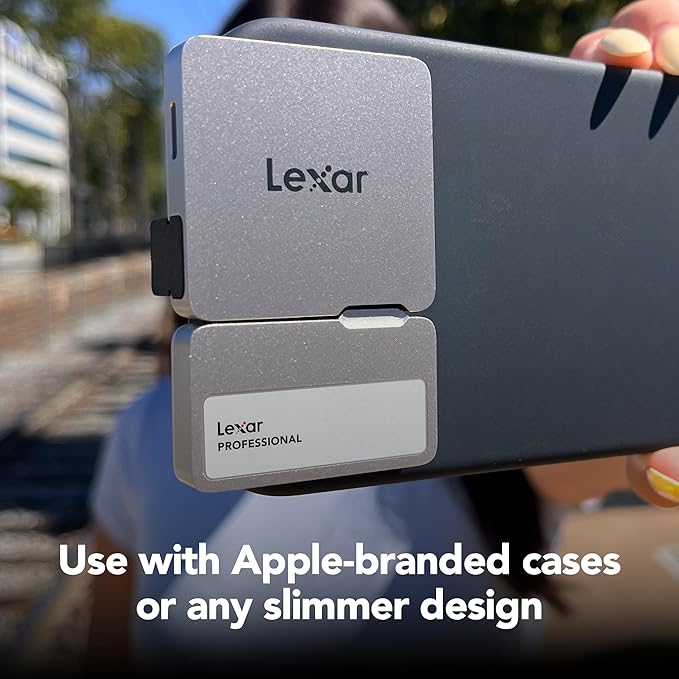 Lexar Professional Go Portable Hub, Four Type-C Ports, USB 3.2 Gen 2, Up to 10Gbps, Ultra-Compact, Perfect for Go Portable SSD, Compatible with Smartphones, PC & Mac, Tablets & iPad (LPASL400-RNSNG)