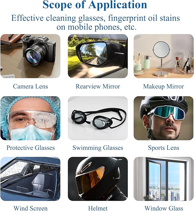 （200 PCS) Anti-Fog Lens Wipes Pre-Moistened Anti-Fog Wipes| Glasses Cleaner Safely Cleans Glasses, Sunglasses, Phone Screen, Electronics & Camera Lens
