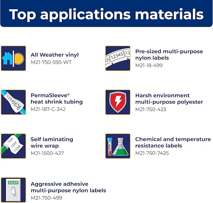 Brady M210-LAB Portable Label Printer, Blue/Gray, 9.5 in H x 4.5 in W x 2.5 in D