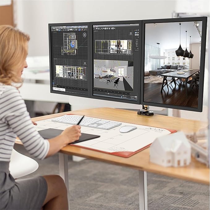 Gannyfer Desk Calendar 2025-2026 with Desktop Mat, Simplified Large 22" x 17" Desktop Pad Calendar, 18 Month Table Calendar from Jan 2025 to Jun 2026, Office Supplies Perfect for Home School and Office - Orange