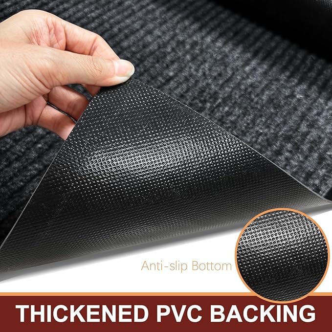 Vicwe Indoor Outdoor Door Mat, 3'x10' Heavy Duty Front Door Mat, Non-Slip Washable Doormats Entrance Mats, Dirt Resistant and Absorbent Doormat, Commercial Outdoor Entrance Floor Mat for Home Office