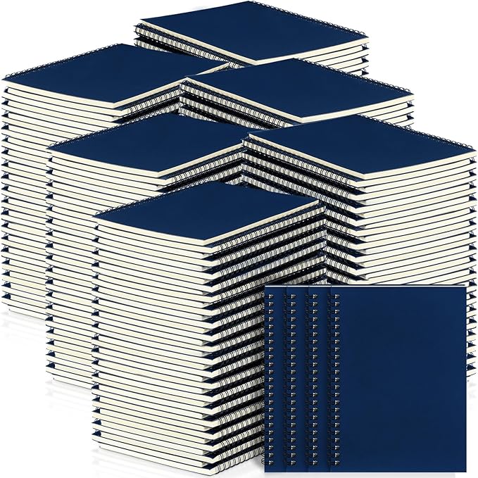 Yahenda Spiral Notebook Bulk A5 Journal Lined 8.3'' x 5.5'' Writing Composition Paper Small Notepad Subject Notebook for Students Office Business Back to School Supplies(Deep Blue,180 Pcs)