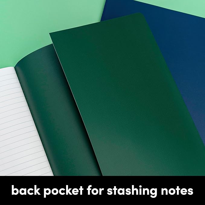 PAPERAGE Soft Cover Lined Journal Notebook, 2 Pack, (Blush), 100 Pages, Large 7.5 inches x 9.5 inches, College Ruled, Ideal for Note Taking & Travel Journal