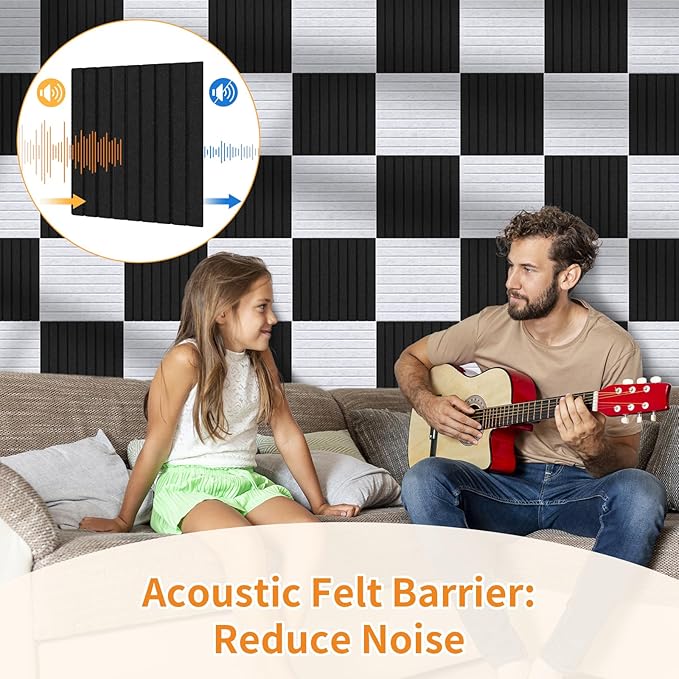 Smarpau Large Cork Board 48"X36", 12 Pack Felt Bulletin Boards, Corkboard Pin Board with 50 Removable Adhesive Tabs 35 Pushpins, Cork Wall Tiles for Office Home Classroom