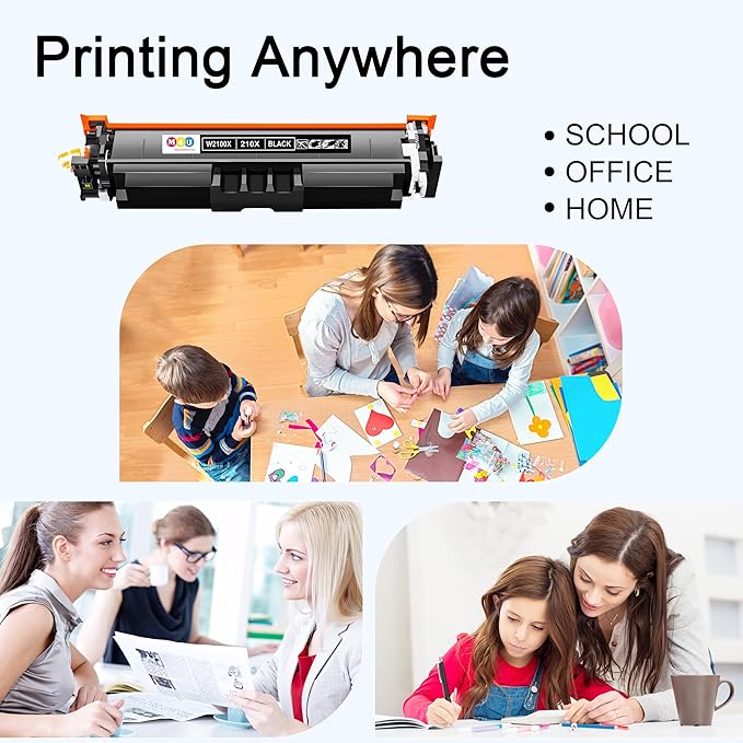 210X Black Toner Cartridges High Yield(with Chip) Replacement for 210A 210X W2100X Toner Cartridge, Fitting for Color Pro MFP 4301fdw 4301dn 4301dw, Pro 4201dw 4201dn(2 Pack Black)