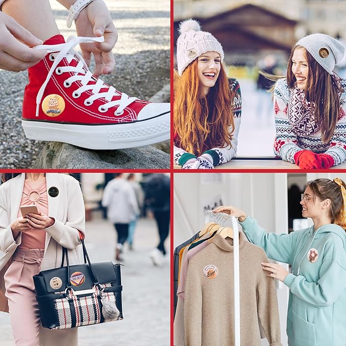 Button Maker Machine Multiple Sizes, Pin Maker Button Machine 1.25+2.25 Inch (32+58mm), DIY Button Press Machine Kit with 200 Button Parts Supplies, Comes with Circle Cutter and Cutting Mat