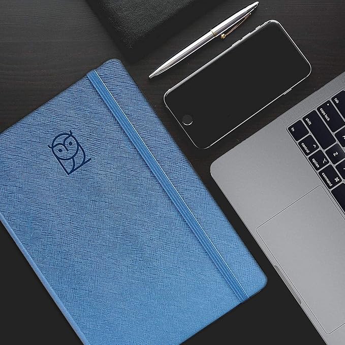 Undated Daily Planner – 3-Month A5 Productivity Organizer with Full Page Per Day, Hourly Schedule, Goal Setting, Habit Tracker, Weekly & Monthly Pages – Hardcover Time Management Notebook (Blue)