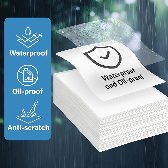 LotFancy 4x6 Thermal Labels, 2000 Shipping Labels, Perforated, White Postage Mailing Labels Compatible with Zebra, Rollo, Elton Thermal Printer, Permanent Adhesive