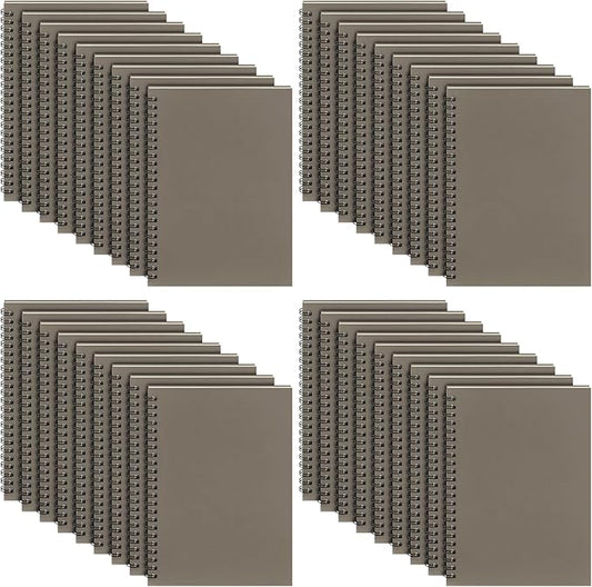 Yahenda Spiral Notebook Bulk A5 Journal Lined 8.3'' x 5.5'' Writing Composition Paper Small Notepad Subject Notebook for Students Office Business Back to School Supplies(Dark Gray,36 Pcs)