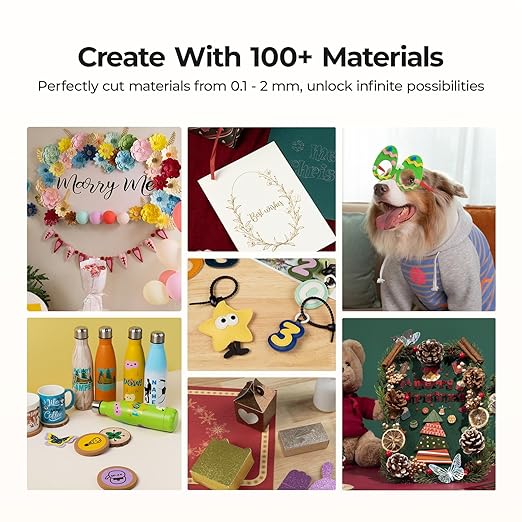 LOKLiK Cutting Machine 2 by HTVRONT - 5 in 1 Vinyl Cutter Machine with 5X Cutting Force, Cuts 100+ Materials, AI Painting, 13'' Smart Die Cutting Machine for All Crafts Cards 3D Arts Home Decor