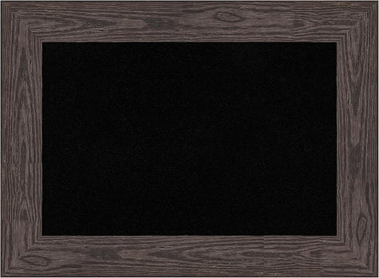 Amanti Art Black Cork Board for Wall, 22x30 Vision Board with Black Wood Frame, Medium Corkboard Office Decor for Home Organization, Country Rustic Corkboard Pinboard to Display Items for Home