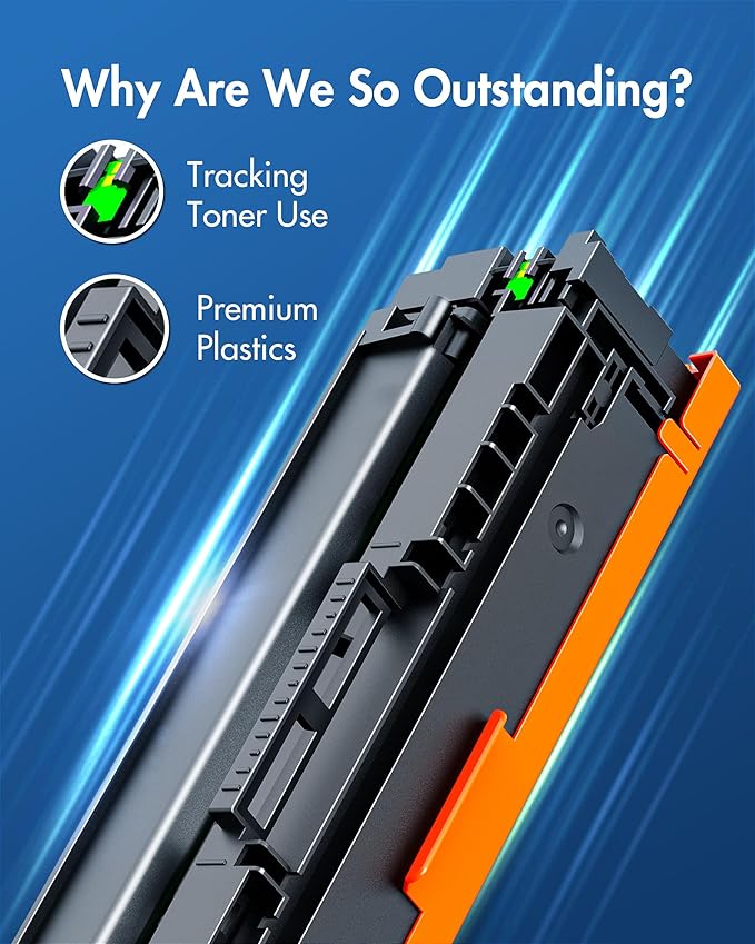 201X Toner Cartridges 4 Pack Replcement for hp 201x 201x 4 Pack High Yeild Comaptible with HP Color Laserjet MFP M277dw M252dw M252n M277 M277n M277c6 Printer CF400A CF401A CF402A CF403A