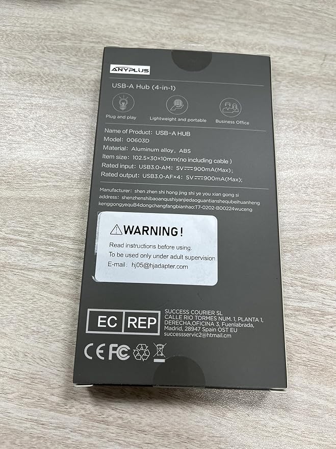 USB Hub, USB 3.0 Hub Aluminum Alloy Ultra Slim USB Splitter, Portable 4 Port USB Extender, USB Hub for Laptop, PC, MacBook, iMac, Surface Pro, Mac Pro, Flash Drive, XPS 【Blue】