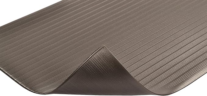 Notrax 410 Airug® 3' x 5' x 5/8" Anti Fatigue Mat, Enhanced Slip Resistance with Beveled Edges and Ribbed Surface, Ideal for Industrial and Commercial Workplaces, Black, 410S0535BL