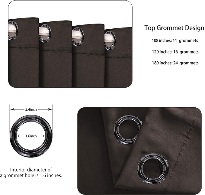 BONZER Extra Wide Room Divider Curtain Screen Partitions Total Privacy Wall Noise Reducing Blackout Curtains for Living Room, 96L x 150W Inch (8L x 12.5W ft), 1 Panel, Chocolate