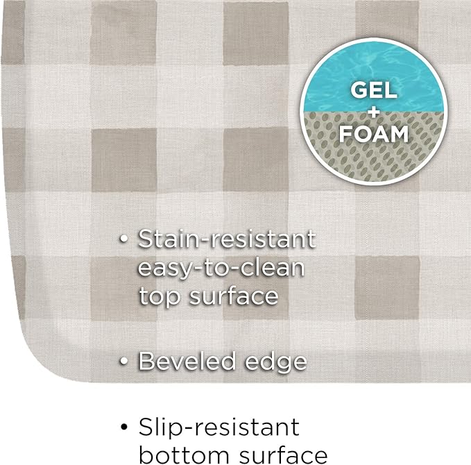 GelPro Elite Premium Gel + Foam 3/4" Thick Anti-Fatigue Floor Mat, 20" x 36", Farmhouse Tan