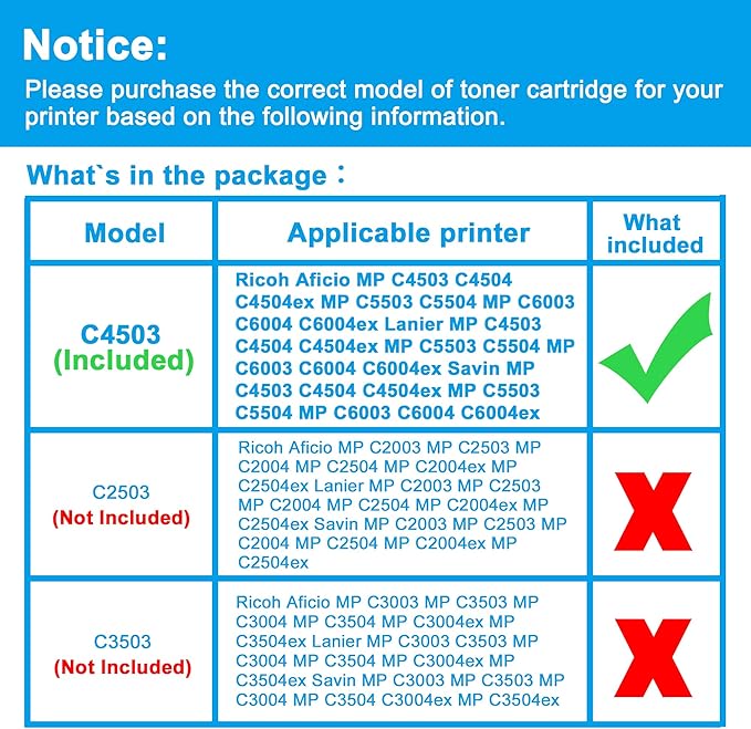 LCL Compatible Toner Cartridge Replacement for Ricoh 841850 MP C4503 C4504 C4504ex C5503 C5504 C6003 C6004 C6004ex Printer (1-Pack Yellow)