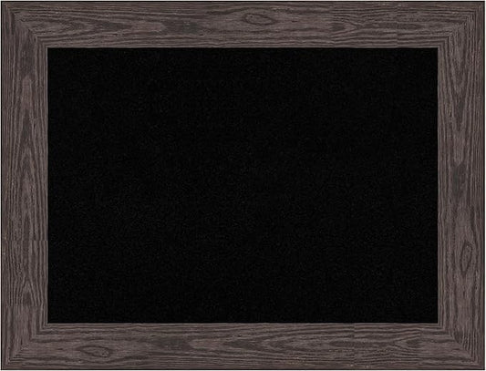 Amanti Art Black Cork Board for Wall, 26x34 Vision Board with Black Wood Frame, Medium Corkboard Office Decor for Home Organization, Country Rustic Corkboard Pinboard to Display Items for Home