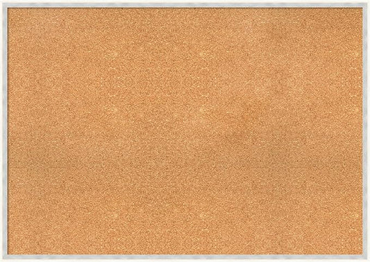 Amanti Art Natural Cork Board for Wall, 29x41 Vision Board with White Frame, X-Large Corkboard Office Decor for Home Organization, Modern Corkboard Pinboard to Display Items for Home Organization in