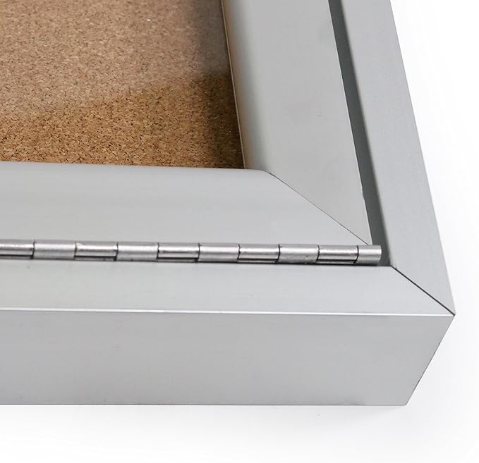 Ghent 48"x72" 3-Door indoor Enclosed Bulletin Board , Shatter Resistant, with Lock, Satin Aluminum Frame Natural Cork (PA34872K) Made in the USA